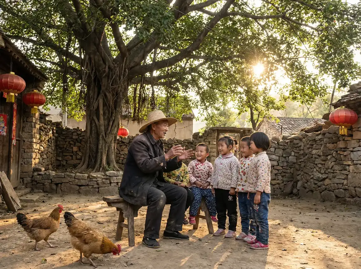 老人在大榕树下给孩子们讲故事 - 刺客伍六七第三季免费 乡村记忆